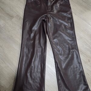 Banana Republic Dark Brown Leather Trousers